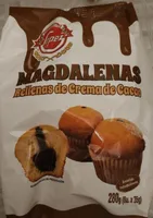 Magdalenas rellenas de crema de cacao