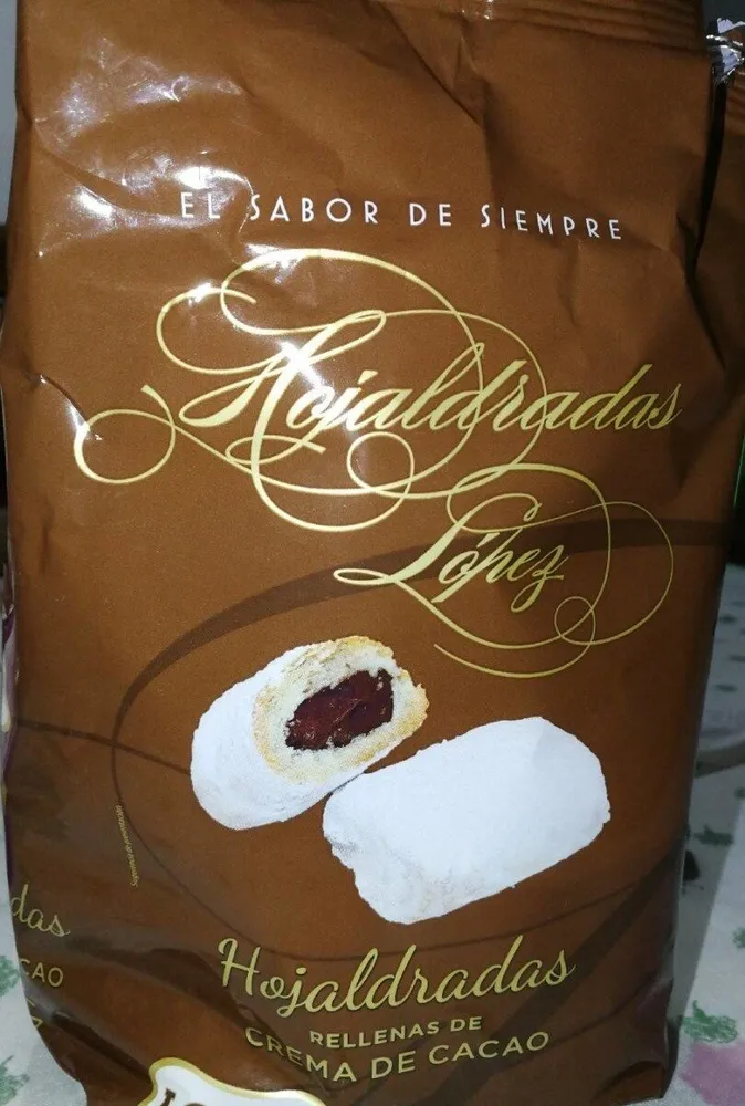Hojaldradas rellenas de cacao