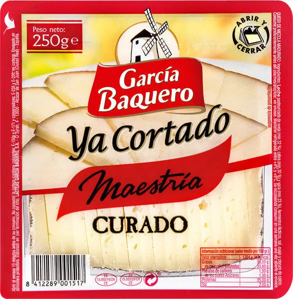 Maestría queso curado mezcla madurado graso elaborado