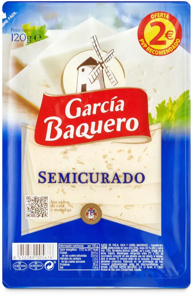 Lonchas queso semicurado