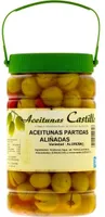 Aceitunas partidas aliñadas
