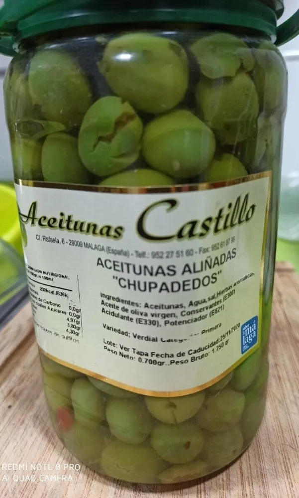 Aceitunas aliñadas "chupadedos"