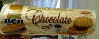 Galleta rellena de chocolate