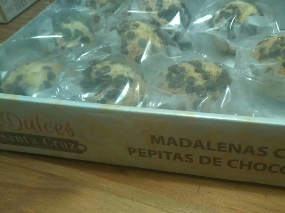 Dulces Santa Cruz Madalenas con pepitas de chocolate