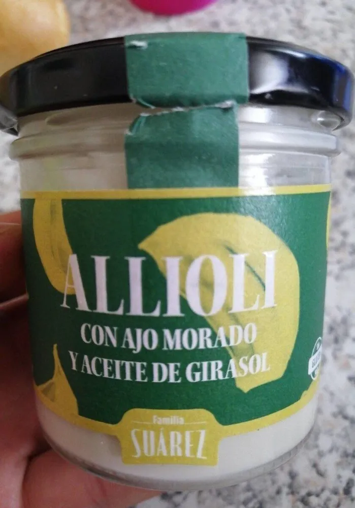 Alioli con ajo morado y aceite de girasol