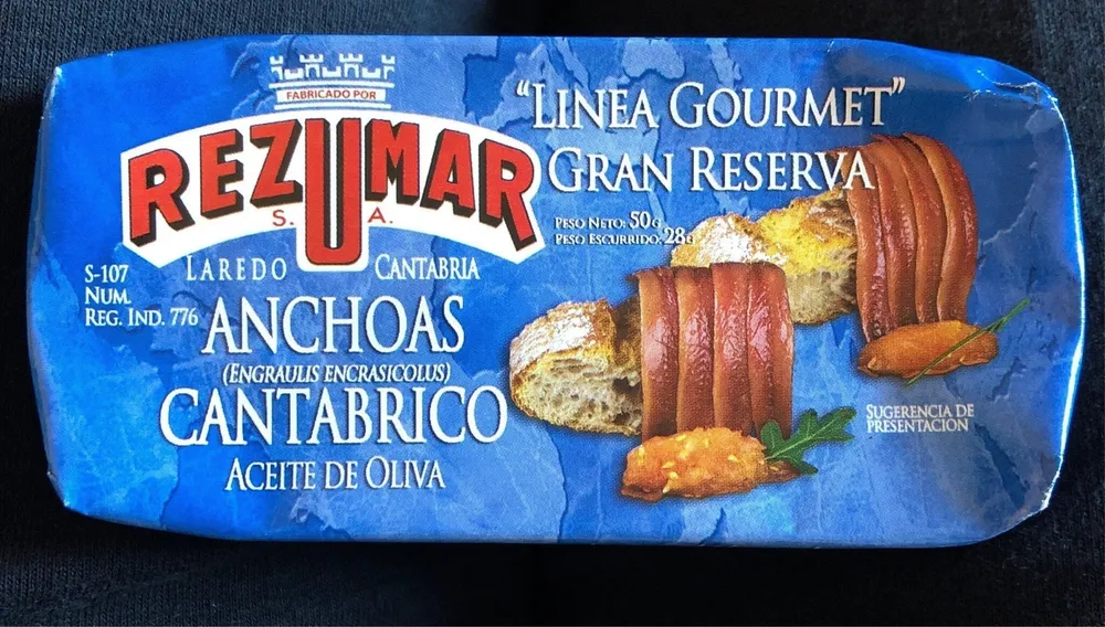Anchoas del Cantábrico. Línea Gourmet Gran Reserva