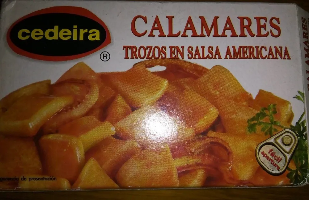 Calamares trozos en salsa americana