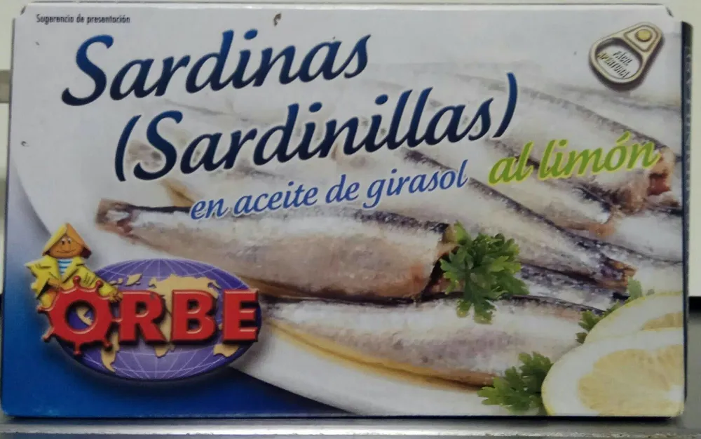 Sardinas ( sardinillas) en aceite de girasol al limón