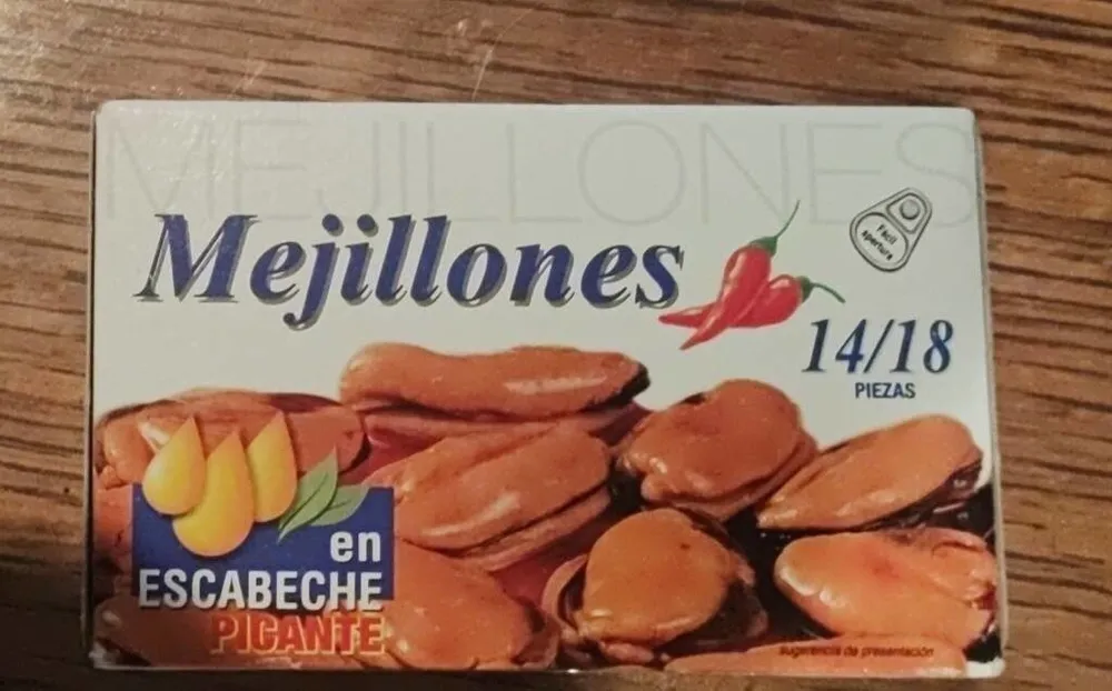 Mejillones en escabeche picante