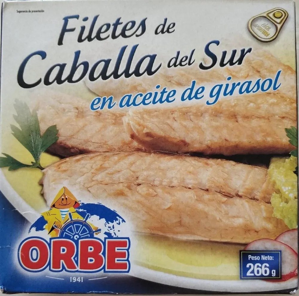Filetes de Caballa del Sur en aceite de girasol