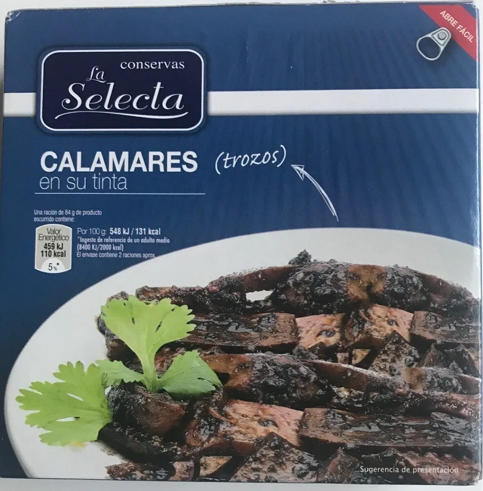 Calamares en su tinta
