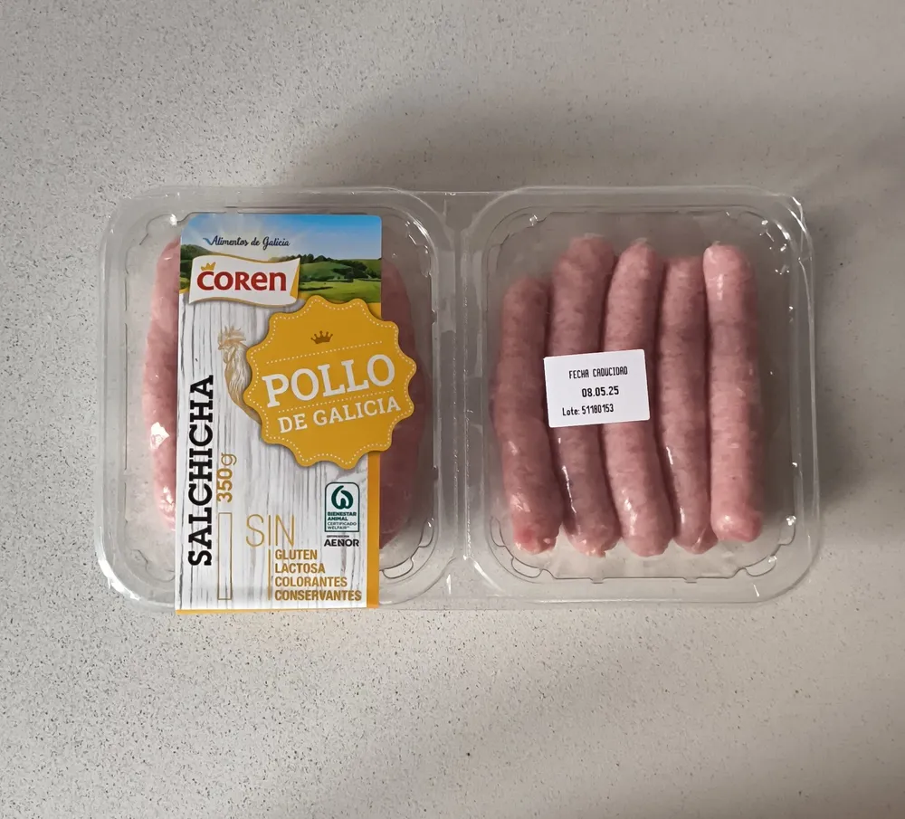 Salchicha de pollo