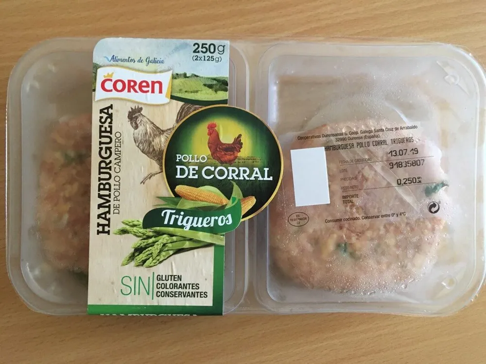 Hamburguesa Coren pollo de corral