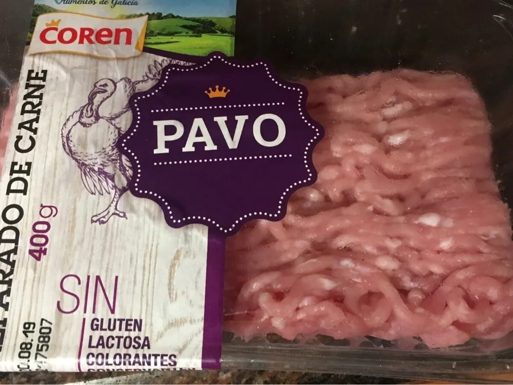 Preparado de carne de pavo