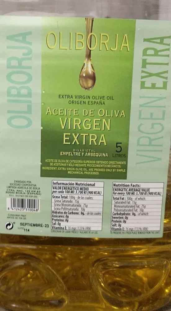 Aceite de oliva virgen extra
