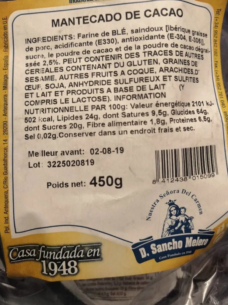 Mantecado de cacao