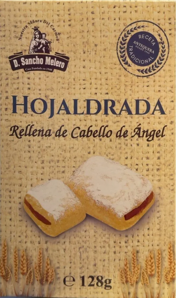Hojaldrada rellena de cabello de angel