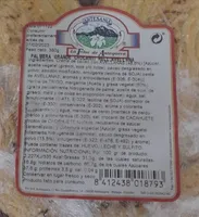 Artesanía palmera rellena de cacao y avellanas