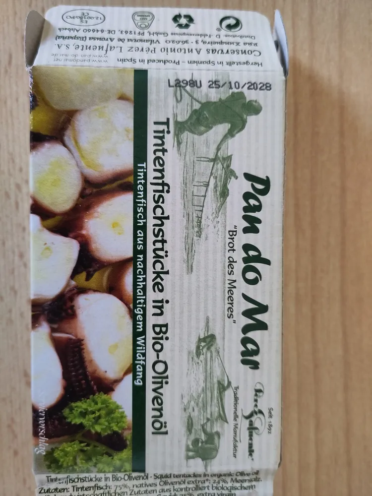 Tintenfisch in Bio-Olivenöl