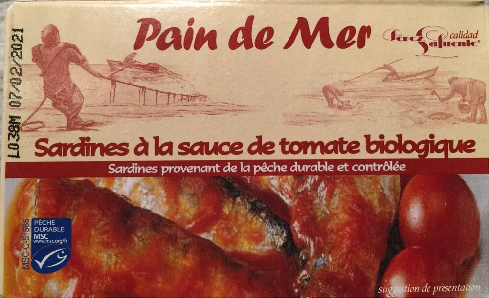 Sardines a la sauce de tomate biologique