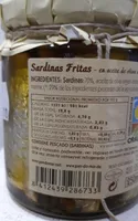 Sardinas fritas en aceite de oliva ecológico