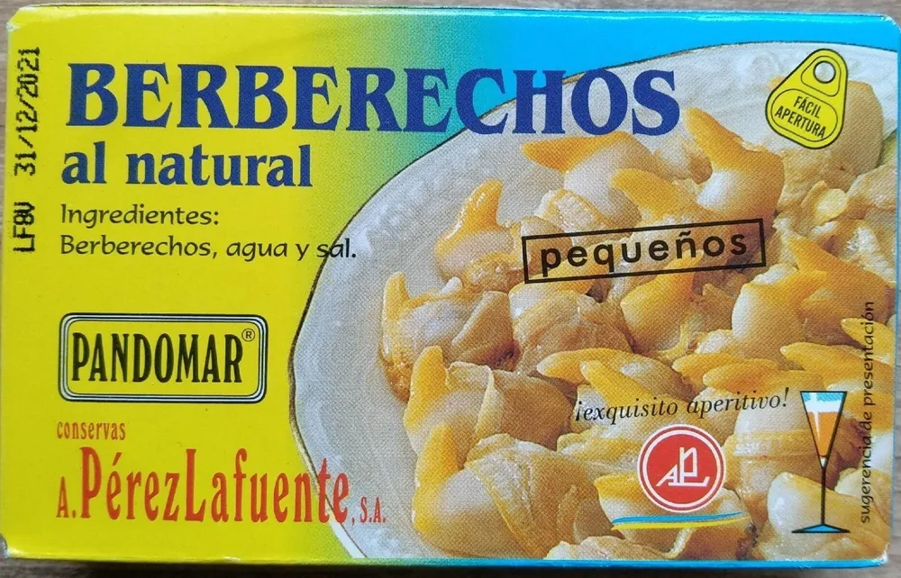 Berberechos al natural