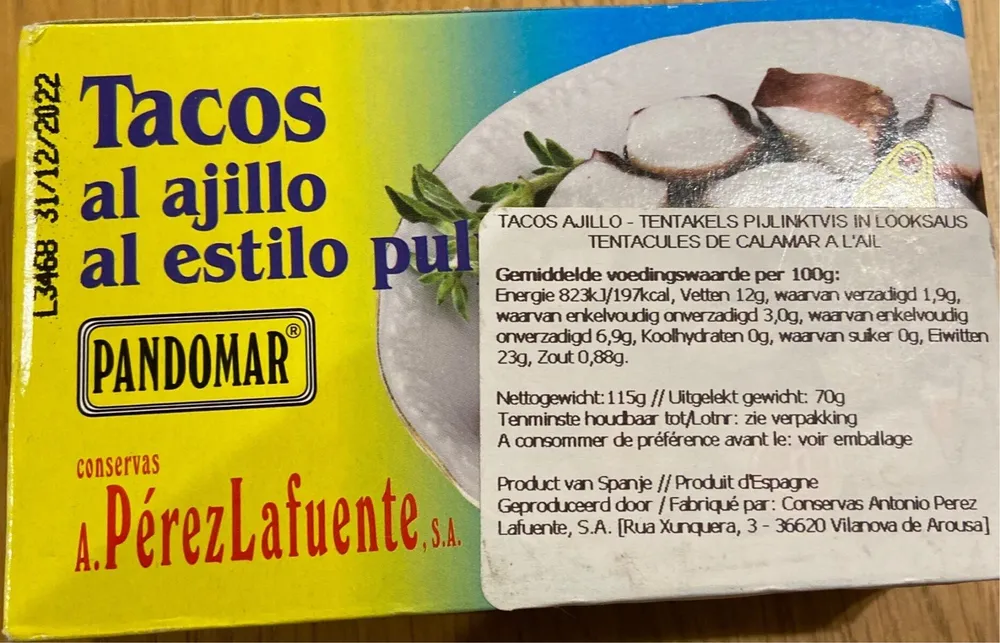 Tentacules de calamar à l'ail