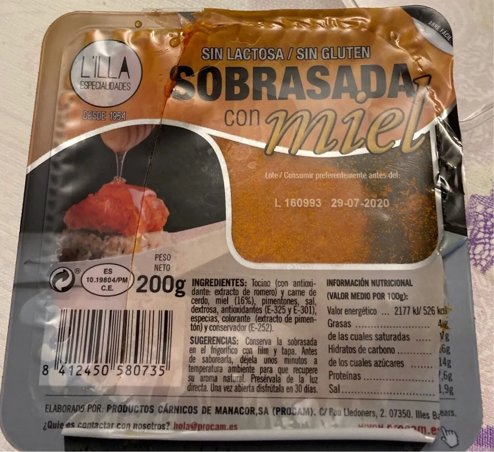 Sobrasada con miel