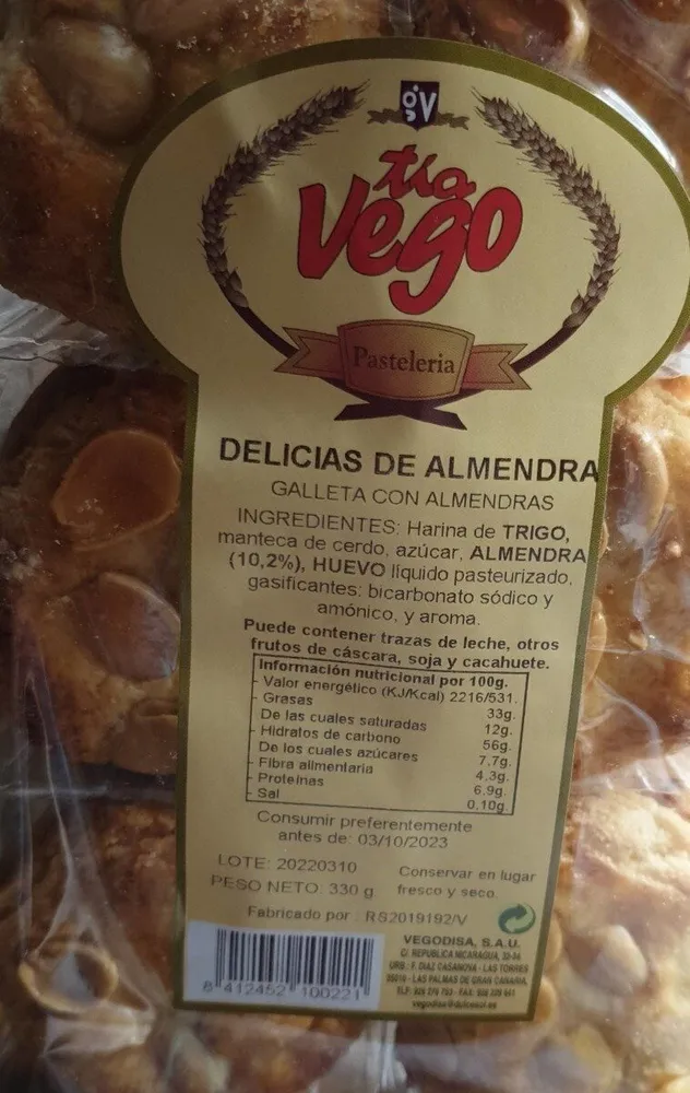 Tía vego delicias de almendra