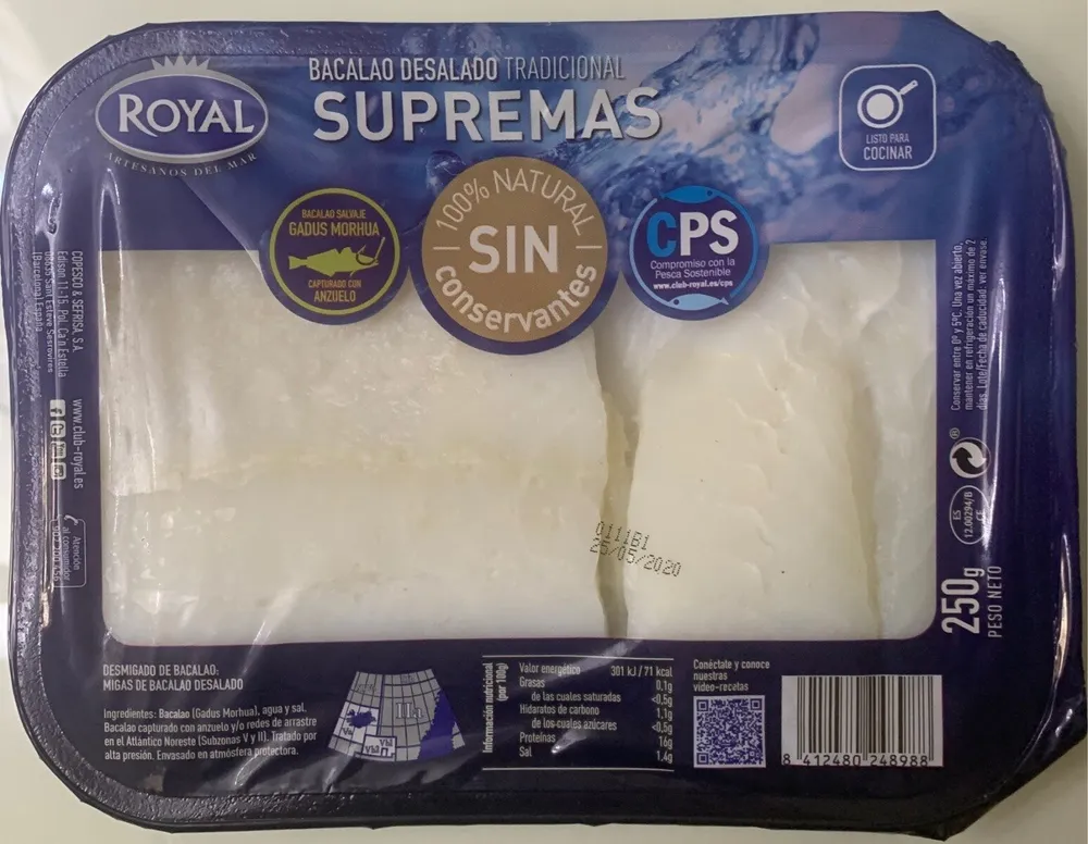 Bacalao Desalado Tradicional Supremas