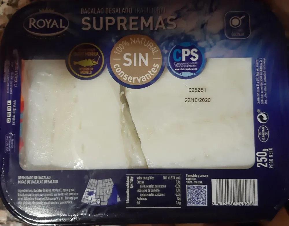 Bacalao desalado tradicional