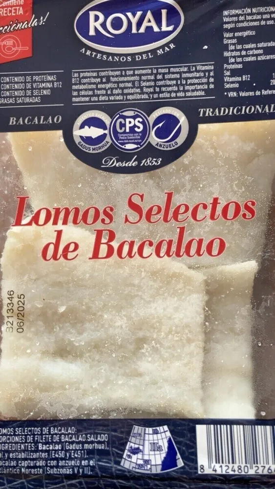 Lomos selectos de bacalao