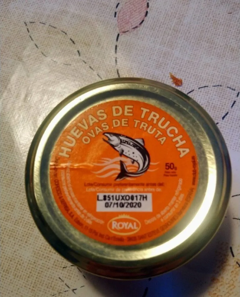 Huevas de trucha