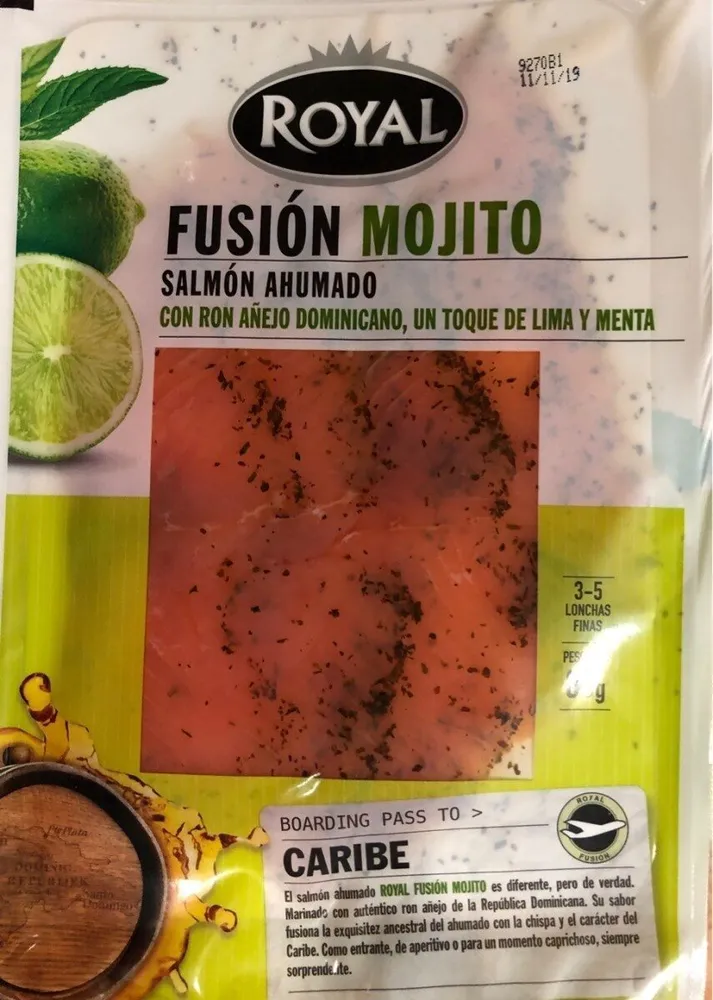 Salmón ahumado fusión mojito