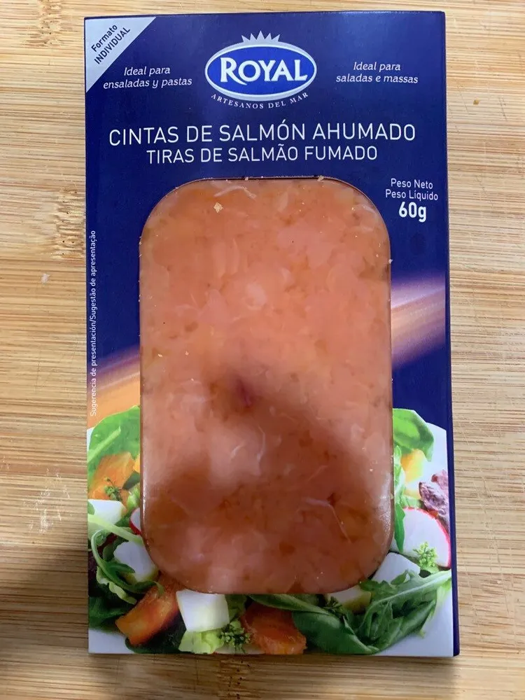 Cintas de salmón ahumado