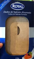 Dados de salmon ahumado