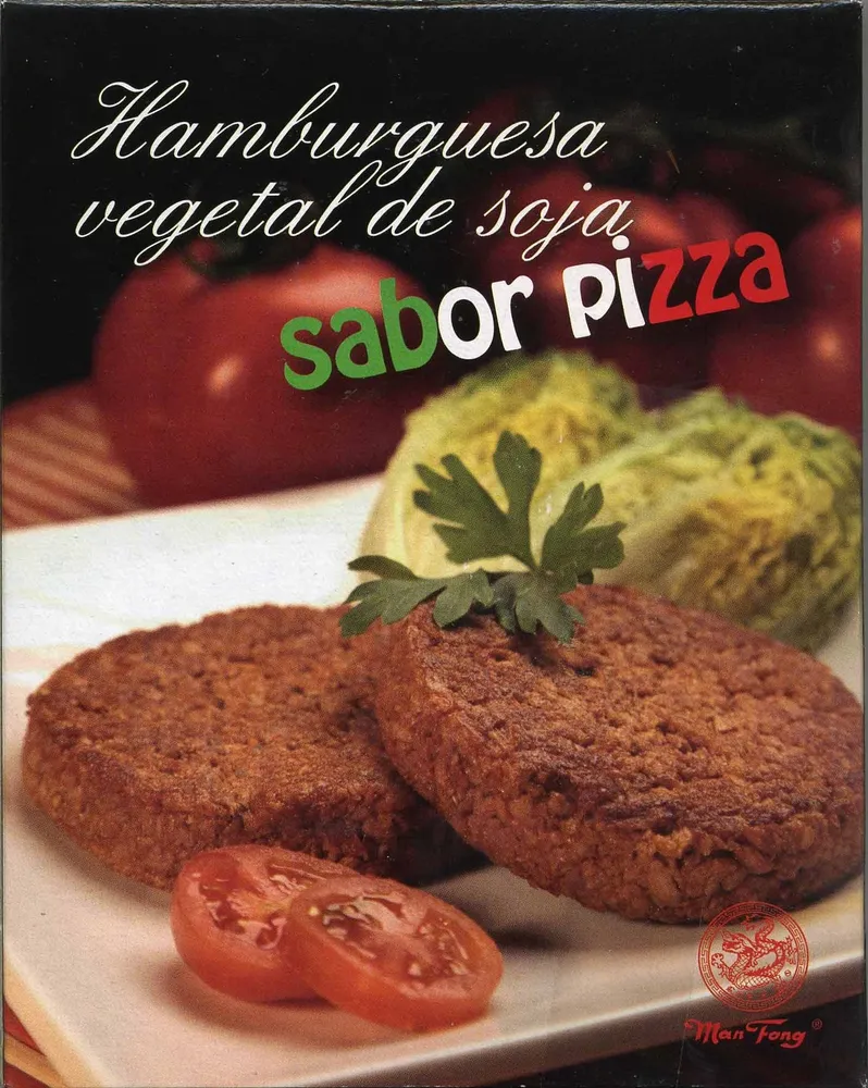 Hamburguesa de soja sabor pizza