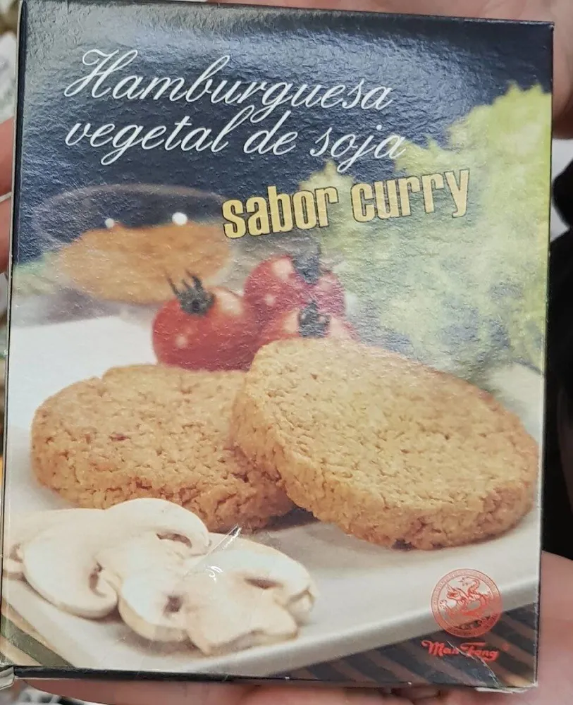 Hamburguesa vegetal de soja sabor curry
