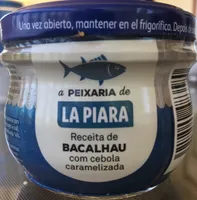 Crema de bacalao con cebolla caramelizada