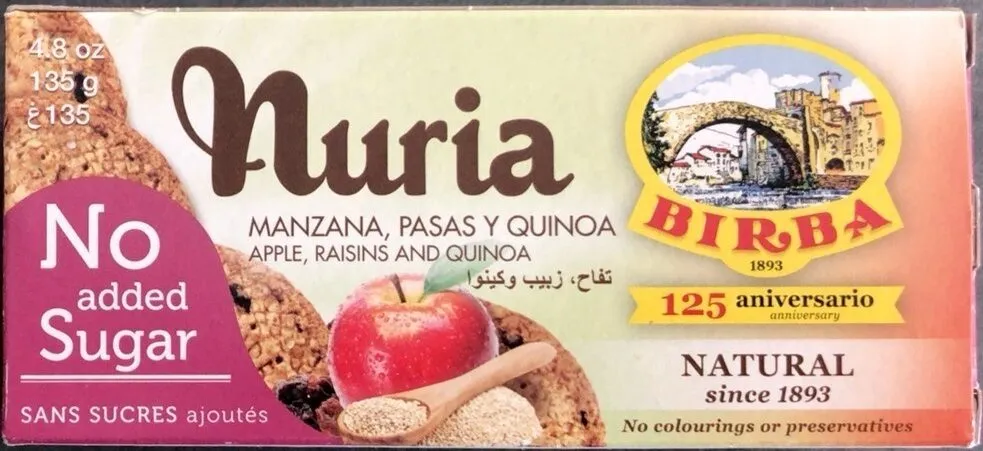 Apple, raisins and quinoa cookies