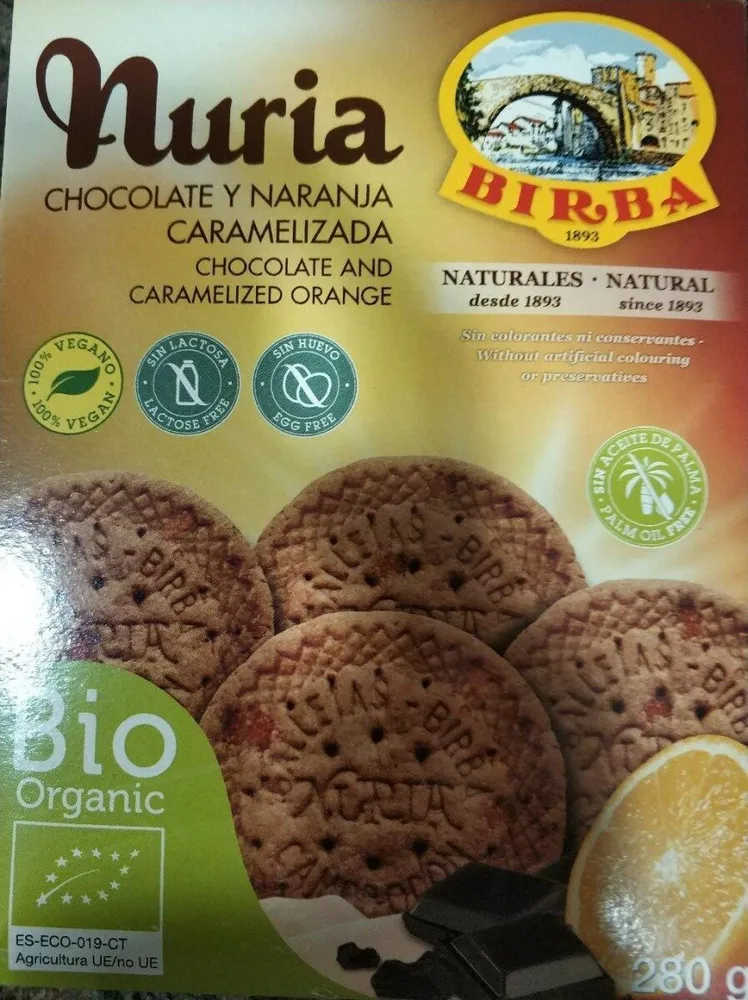 Nuria chocolate y naranja caramelizada bio