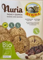 Galletas Nuria bio pasas y quinoa