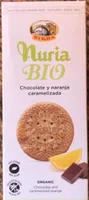 Nuria bio, galleta de chocolate y naranja caramelizada