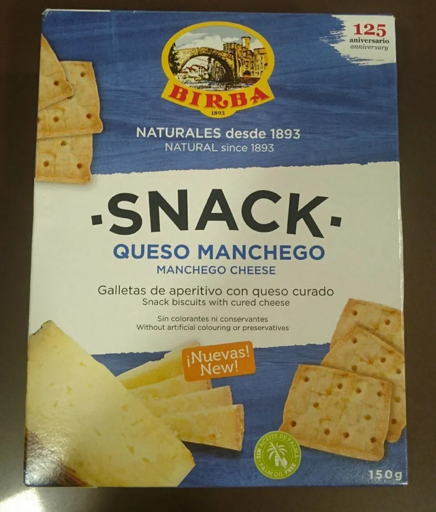 Galletas de aperitivo con queso manchego saladetes de Camprodón