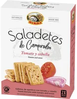 Galletas de aperitivo de tomate y cebolla saladetes de Camprodón