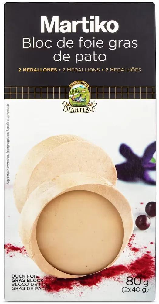 Bloc de foie gras de pato medallones