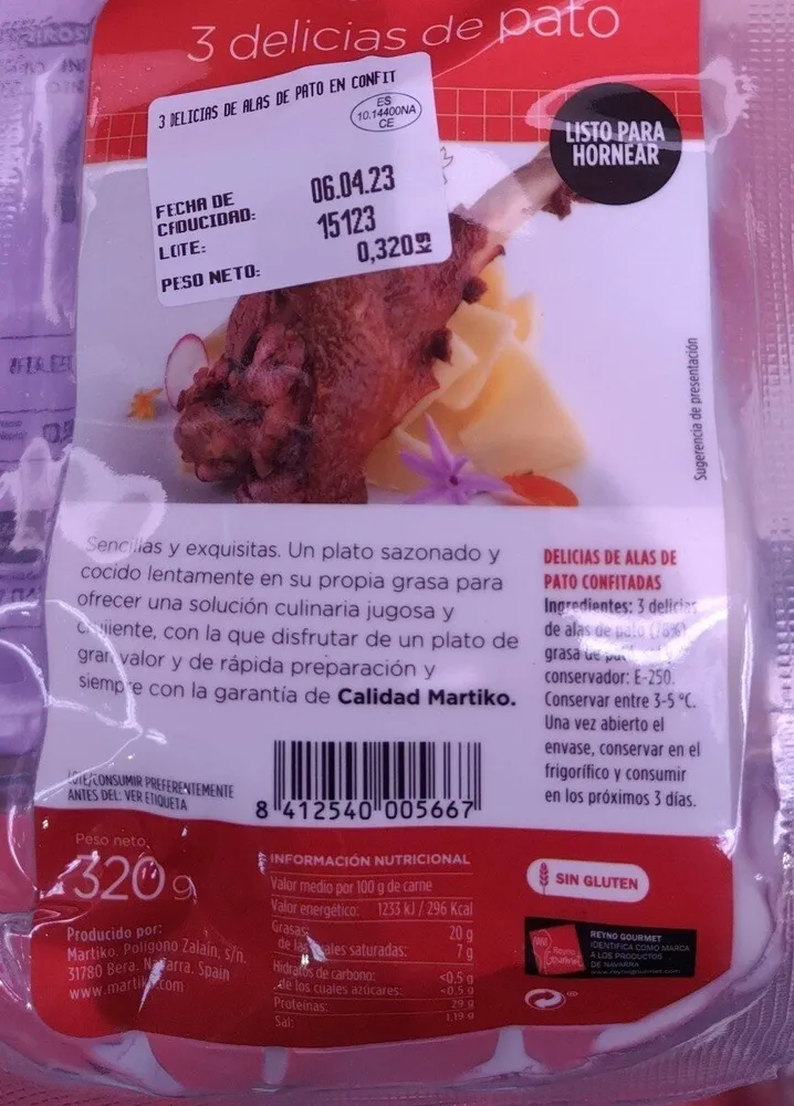 3 delicias de pato