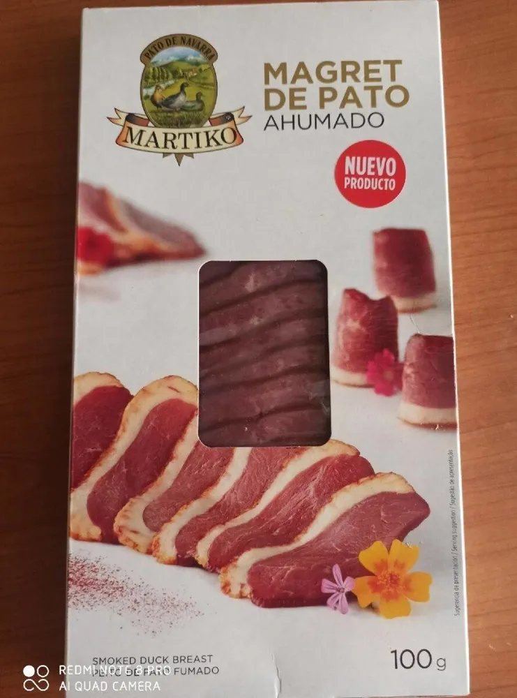Magret de pato ahumado