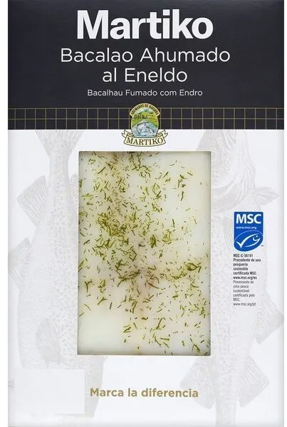 Bacalao ahumado al eneldo