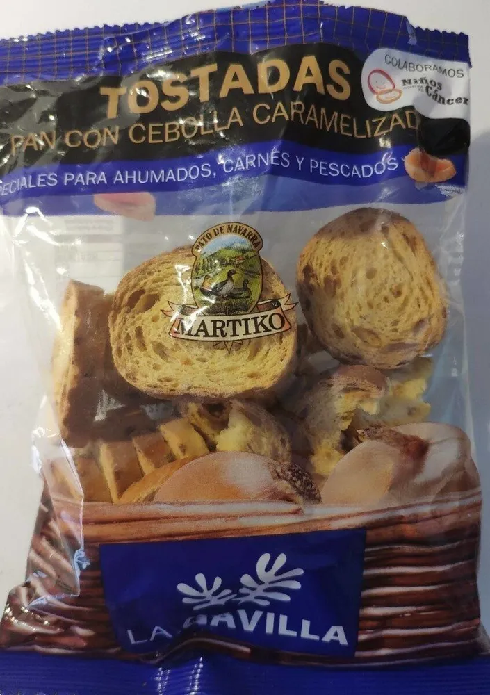 Tostadas cebolla caramelizada